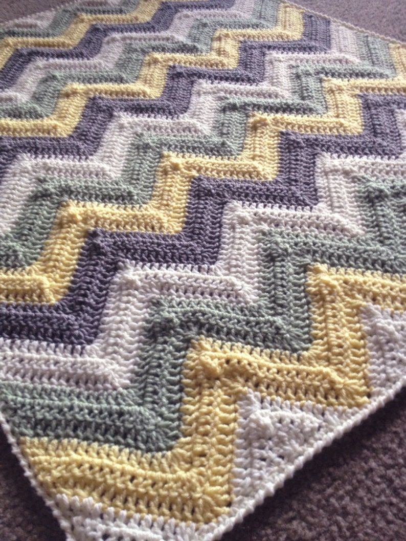 CHEVRON CROCHET BLANKET Pattern/ripple Blanket/ripple Crochet Etsy