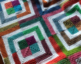 LISSMISS BLANKET/crochet blanket afghan pattern/popular crochet pattern/Linen Stitch Mitered Square/linen stitch/easy baby blanket