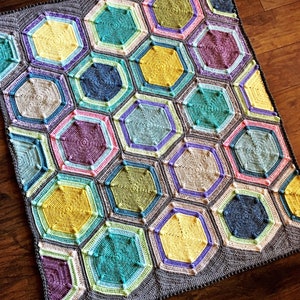 HEXAGON CROCHET PATTERN/crochet blanket baby gift/crochet blanket pattern/baby blanket pattern/crochet afghan/crochet blanket pattern baby