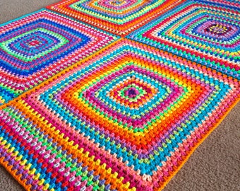 GRANNY SQUARE BLANKET Pattern/baby blanket pattern/crochet baby blanket/easy crochet pattern/crochet afghan/afghan pattern/baby afghan gift