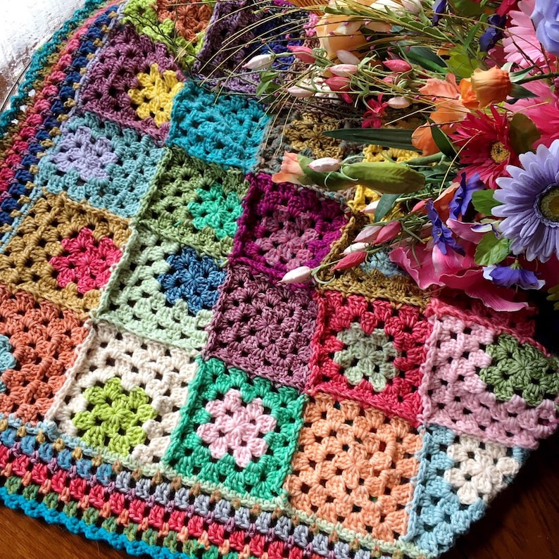 EASY CROCHET PATTERN crochet blanket/granny square/crochet image 4