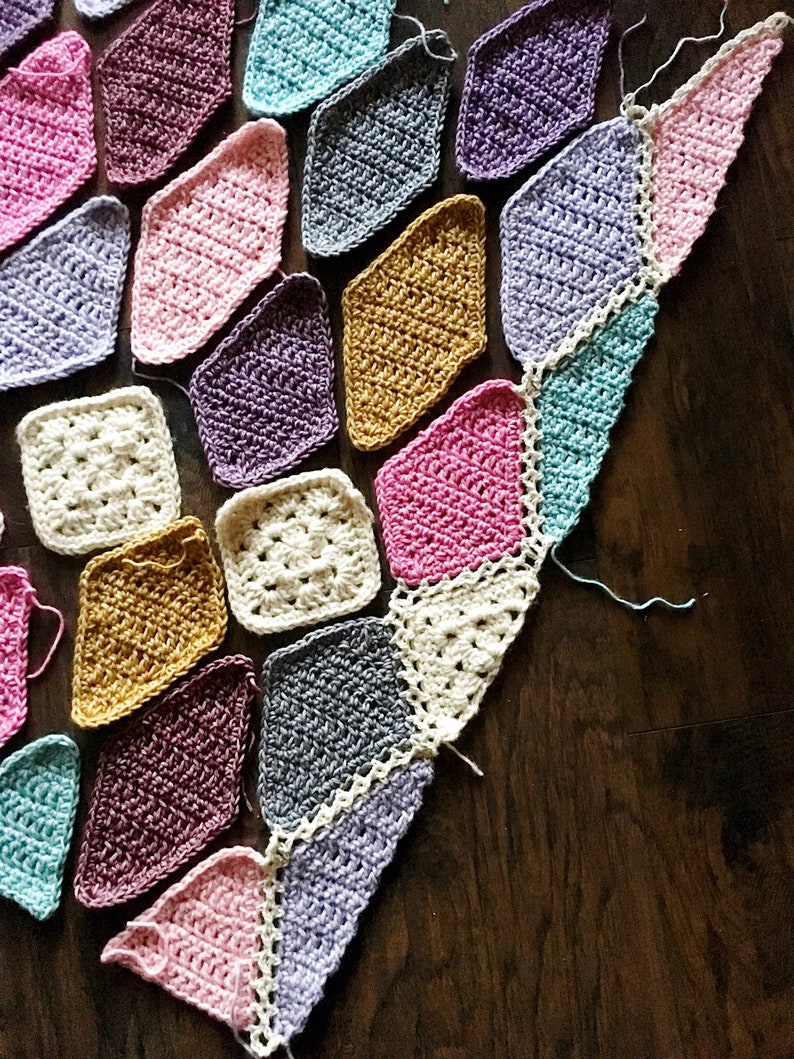 CROCHET PATTERN/baby blanket pattern/Crochet blanket Pattern/granny square pattern/baby shower gift/crochet afghan/modern shabby chic image 6