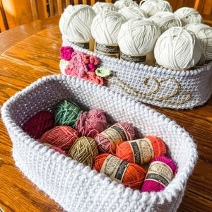 CROCHET NESTING BASKETS patterns/crochet baskets/wedding gift/housewarming/crochet decor/easy crochet pattern image 2