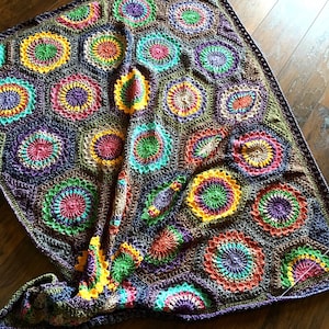 HEXAGON CROCHET PATTERN/crochet blanket baby gift/crochet blanket pattern/baby blanket pattern/crochet afghan/crochet blanket pattern baby