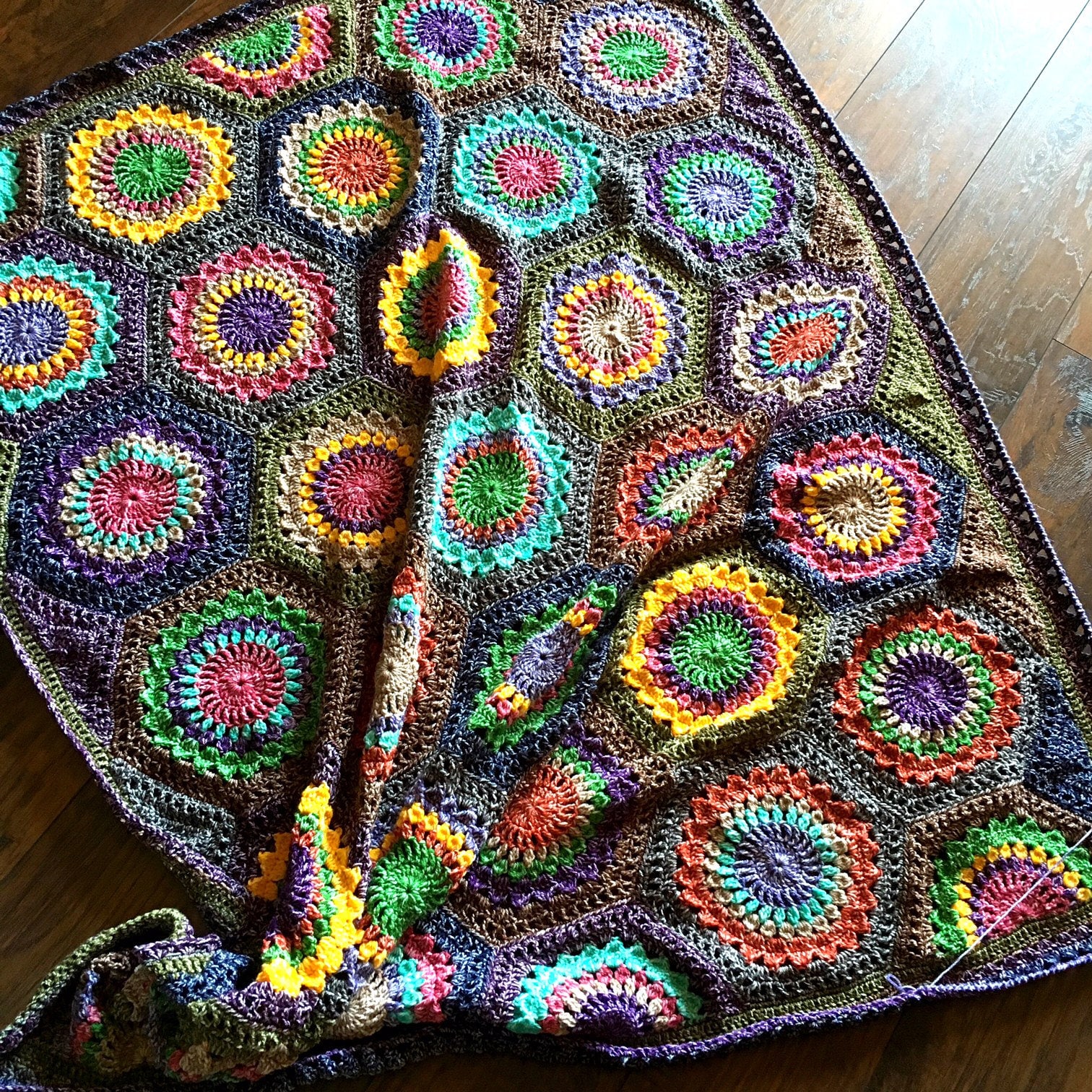 38 Hexagon Blanket Crochet Patterns for Cozy Throws, Baby Blankets, and Retro Home Decor 28 Hexagon Crochet PATTERN/crochet blanket baby gift/crochet
