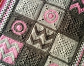 MODERN PATCHWORK CROCHET blanket pattern/crochet baby blanket/easy crochet pattern/Modern Patchwork Blanket/baby blanket/baby shower gift