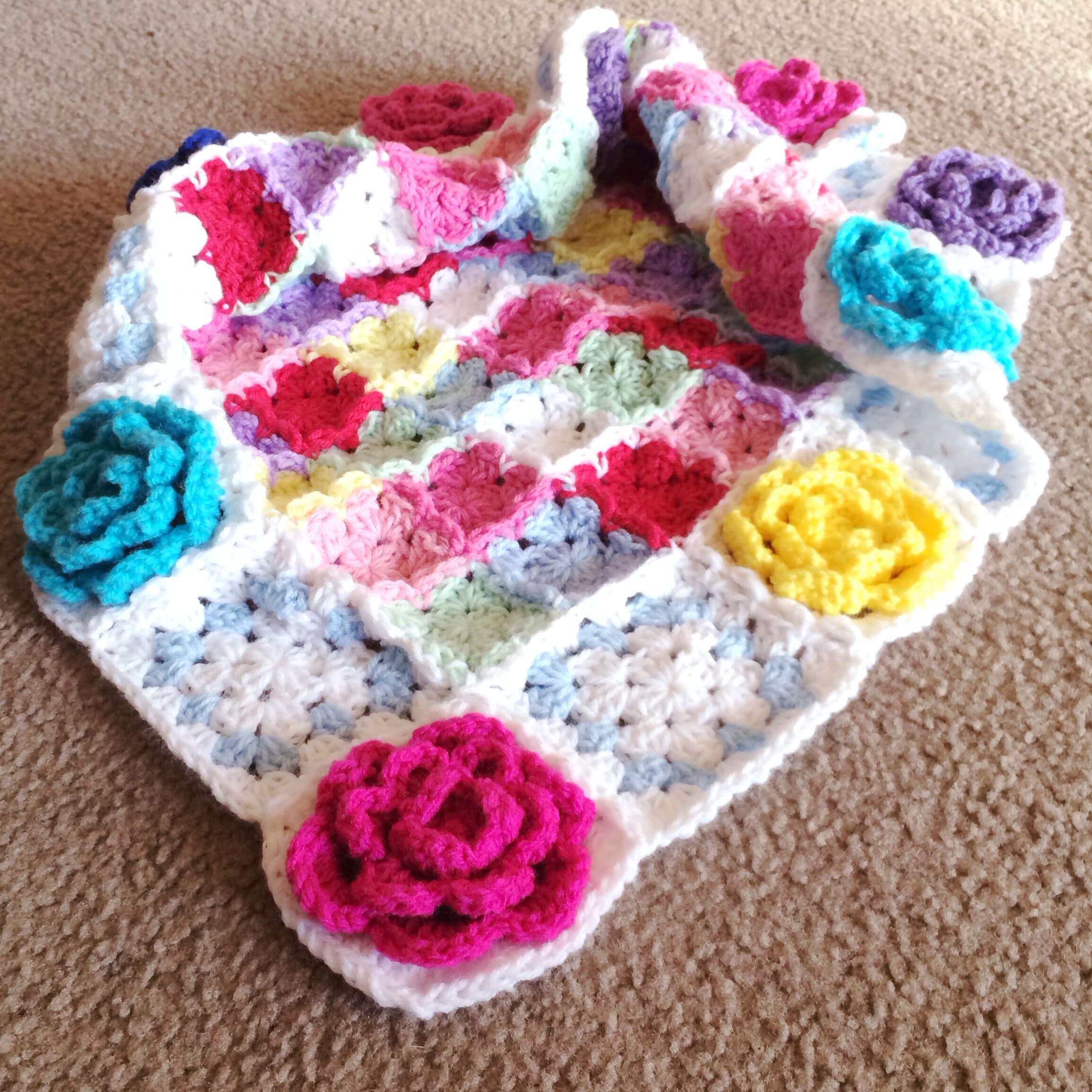 CROCHET ROSE PATTERN/crochet blanket pattern/Baby blanket Etsy