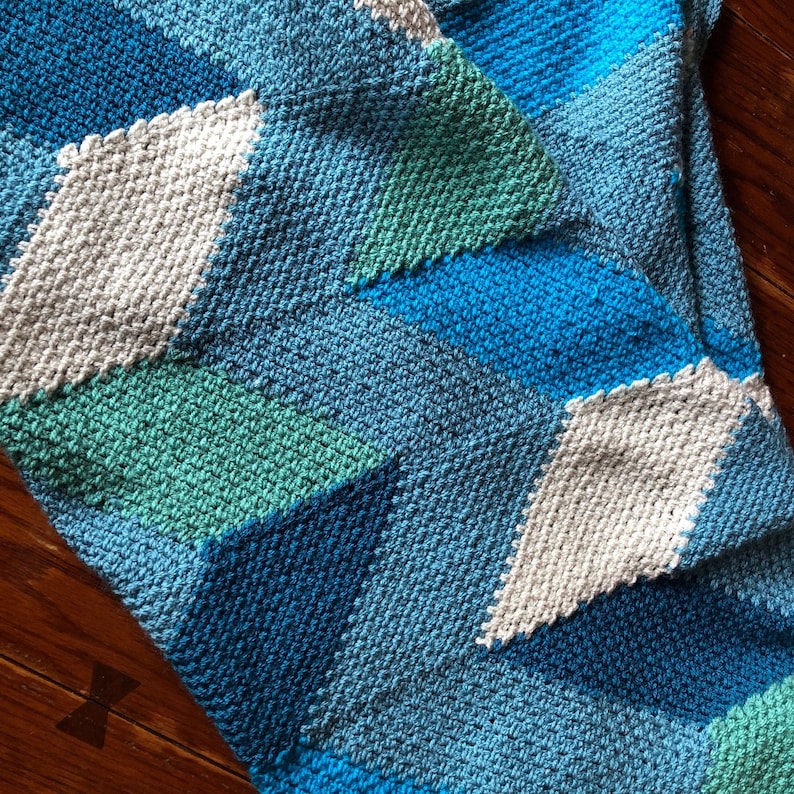 CHEVRON BLANKET CROCHET/Baby blanket pattern/popular crochet baby/geometric crochet blanket/geometric blanket, unique fun modern linen image 5