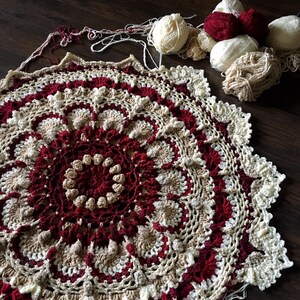CROCHET MANDALA PATTERN/Crochet blanket Pattern/meditation blanket/mandala rug/crochet rug pattern/crochet pattern/meditation rug zen rug image 9