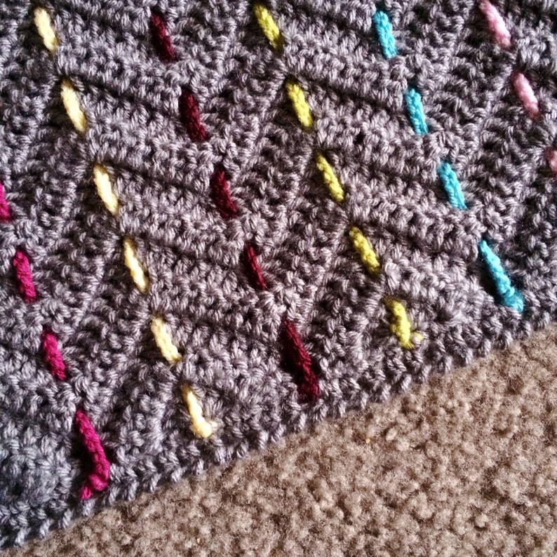 CROCHET RIPPLE BLANKET pattern/crochet baby gift/chevron crochet pattern/baby blanket pattern/crochet afghan/crochet blanket pattern gift image 2
