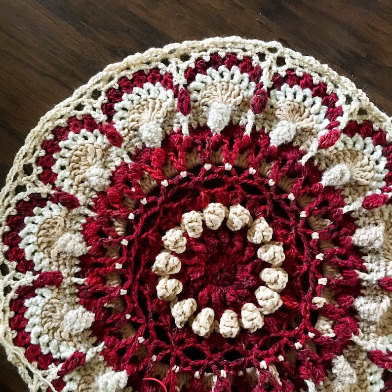 CROCHET MANDALA PATTERN/Crochet blanket Pattern/meditation blanket/mandala rug/crochet rug pattern/crochet pattern/meditation rug zen rug image 8