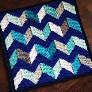 CHEVRON BLANKET CROCHET/Baby blanket pattern/popular crochet baby/geometric crochet blanket/geometric blanket, unique fun modern linen image 6