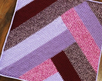 FRENCH BRAID BLANKET/crochet blanket afghan pattern/popular crochet pattern/crochet baby blanket/easy crochet/linen stitch/easy baby blanket