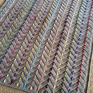 CROCHET RIPPLE BLANKET pattern/crochet baby gift/chevron crochet pattern/baby blanket pattern/crochet afghan/crochet blanket pattern gift image 9