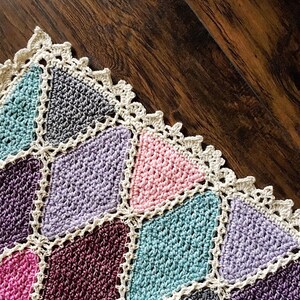 CROCHET PATTERN/baby blanket pattern/Crochet blanket Pattern/granny square pattern/baby shower gift/crochet afghan/modern shabby chic image 10