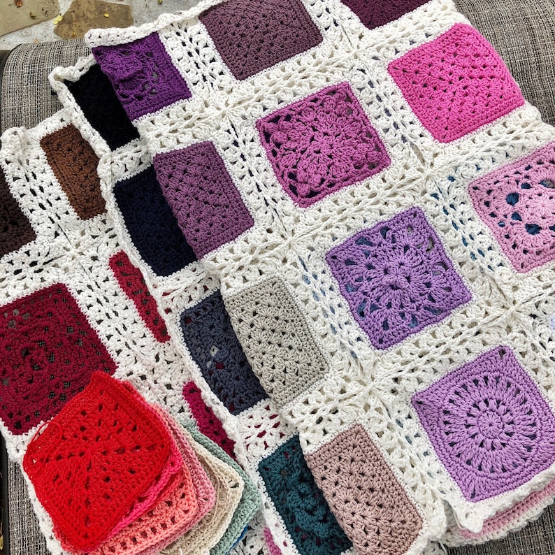 2020 VVCAL FULL PATTERN patterns/crochet baby blanket/wedding gift/crochet blanket/crochet granny square/easy crochet pattern image 6
