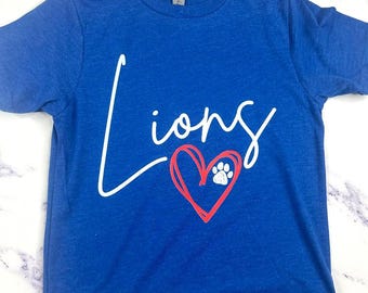 Lions School Spirit SVG, PNG Graphic, Digital File