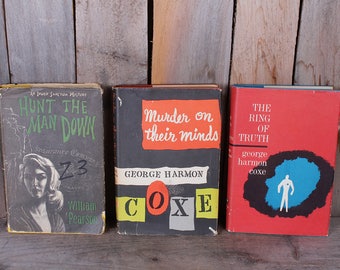 Vintage Mid Century Mystery Suspense Pulp Novel Lot George Harmon Coxe William Pearson