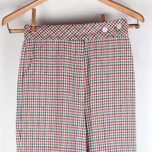 Vintage 70s Wool Checkered Dress Pants - The Villager - Size 6