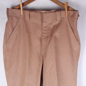 Vintage 1977 David Hunter Bell Bottom Dress Pants: NOS Khaki 32x34