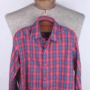 1980s Era Stage II Brand Plaid Preppy Boys Size 12 Button Up Shirt