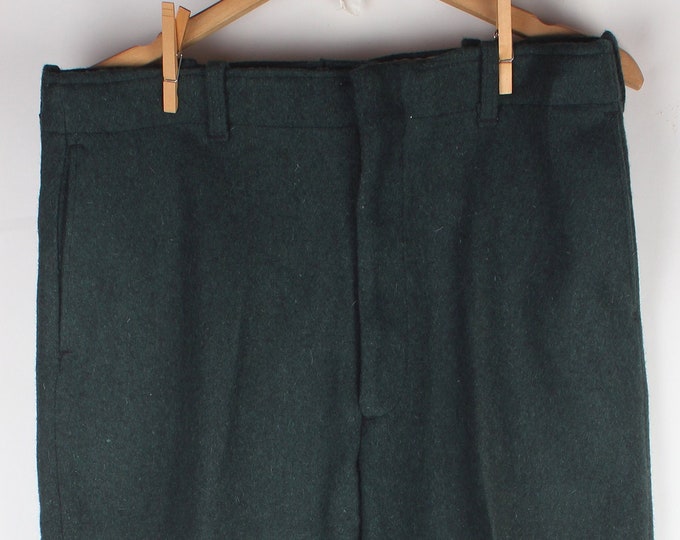 Vintage Men's Dark Forest Green Wool Hunting Pants Northway Brand Size 36 X 29 Etsy