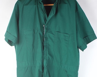 Vintage Big Ben Wrangler Green Cotton Coveralls - Men's XL