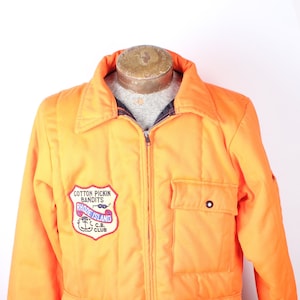 Vintage Saf T Bak Hunter Orange Hunting Coat - CB Club Patch - Size 40R