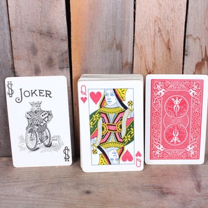 Vintage Novelty Gag Gift Extra Large Bicycle Playing Card Deck 5&quot; x 7&quot; Complete