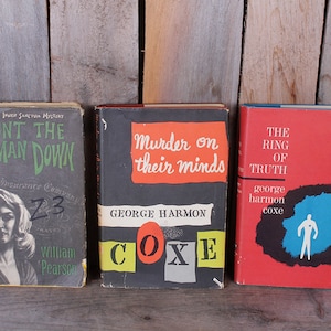 Vintage Mid Century Mystery Suspense Pulp Novel Lot George Harmon Coxe William Pearson