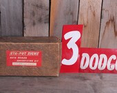 Mid Century Sta-Put Signs Brand Vinyl Auto Automobile Dealership Display Stickers Price Tags