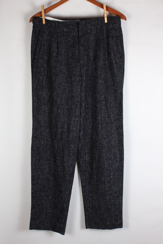 Vintage 1980's Men's Michael Gray Brand Pants Blac