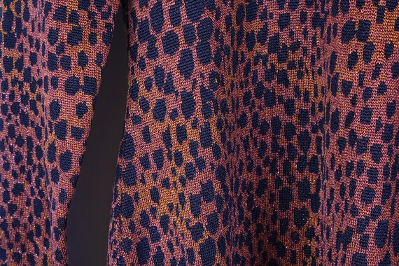 Vintage 80s Leopard Print Dress: Davide Cenci Tro… - image 6