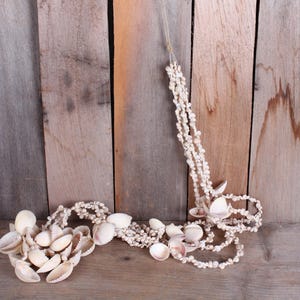 Vintage Tiki Tropical Decor Seashell Hanging Plant Holder Seaside Nautical Decor