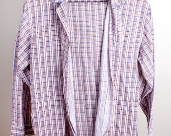Vintage 1960s Era Rest Prest by Sleepwear Cotton Mens Plaid Pajama Sleep Set