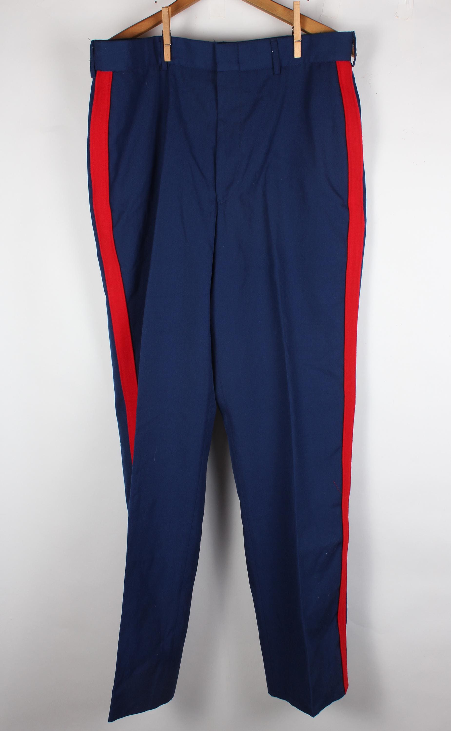 dress blue trousers with blood stripe USMC Women's NCO/SNCO Blue Dress Trousers  Second Tour Uniforms