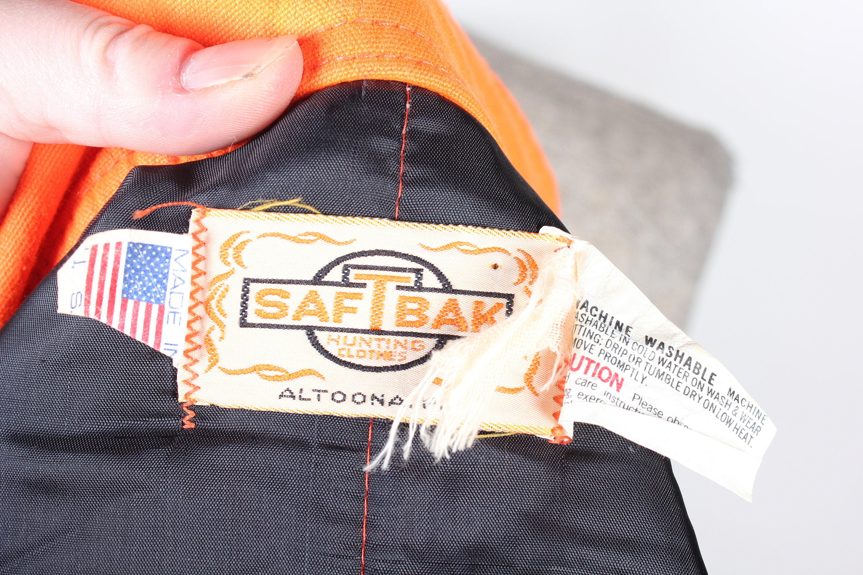 Vintage Saf T Bak Brand Men's Hunter Orange Hunting Coat Vintage Saf T Bak Brand Men's Hunter Orange Hunting Coat