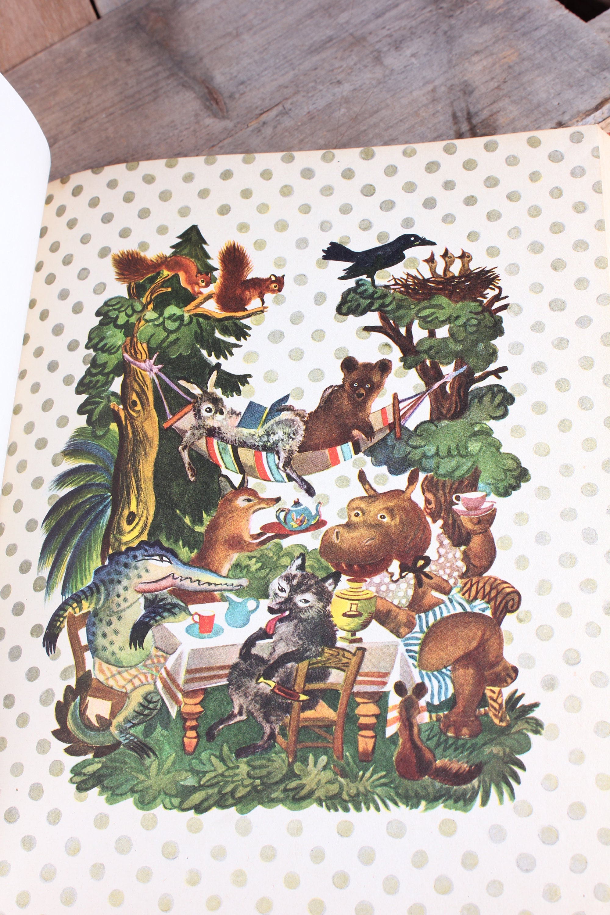 1944 Animal Stories Full-color Illustration Children's Book