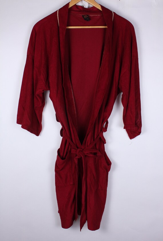 1980's Robe Makers Brand Men's Red Velvet Summer - Etsy