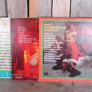 Lot 3 Vintage Christmas Record Albums LPs Vinyl Frank Sinatra Compilation