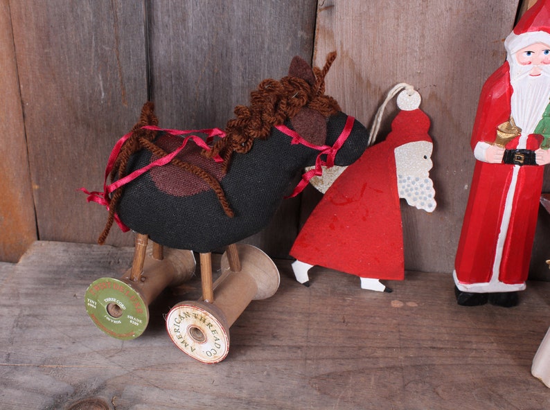 Lot Vintage 1980/'s Primitive Christmas Decorations Ornaments Santas AngelsSNow Man Horse