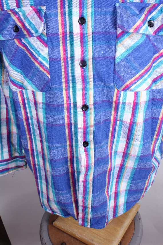 Vintage 1990s McGregor Brand Shirt Pink Blue Plai… - image 5