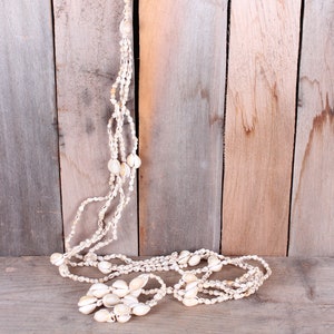 Vintage Tiki Tropical Decor Seashell Hanging Plant Holder Seaside Nautical Decor