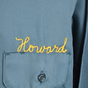 Vintage Green Workwear Shirt: Fox and Ginn, Chain Stitched 'Howard', Size 16 Large bild 4