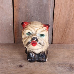 Vintage Bulldog Chalkware - Etsy