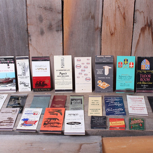 Lot 29 Vintage Matchbooks Casinos Restaurants Hotels Gas Stations 1940s to 1980s