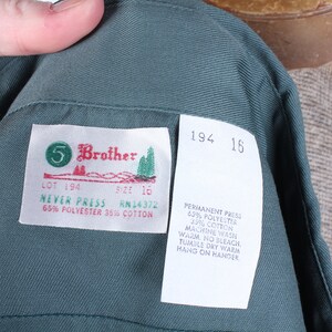 Vintage Green Workwear Shirt: Fox and Ginn, Chain Stitched 'Howard', Size 16 Large bild 2