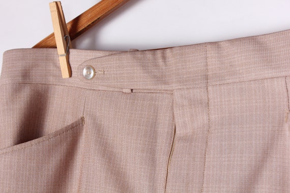 Vintage 1970's Era Tan Men's Dress Pants Size 34 … - image 3