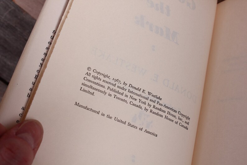 Randoms Rights 1967 God Save the Mark Donald E. Westlake Mystery Hardback With ...