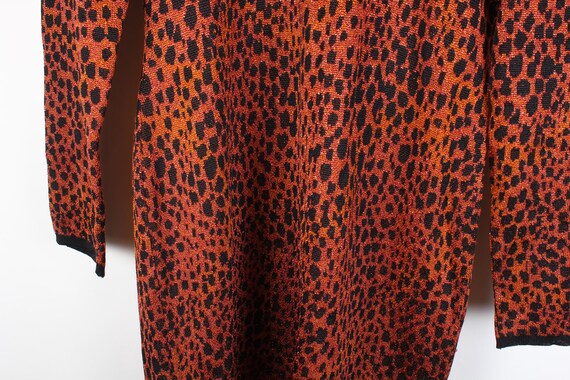 Vintage 80s Leopard Print Dress: Davide Cenci Tro… - image 5